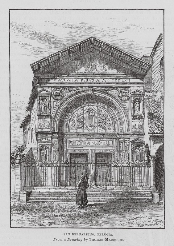 San Bernardino, Perugia (grabado) de Thomas Robert Macquoid