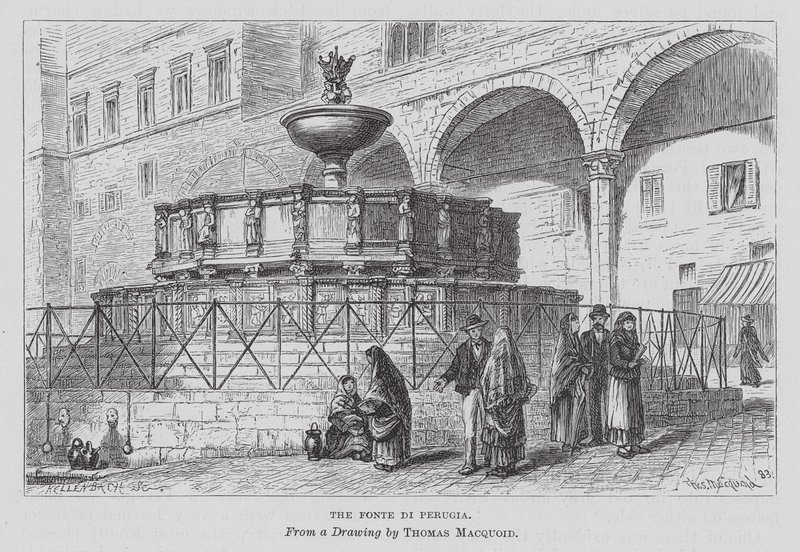 La Fonte Di Perugia (grabado) de Thomas Robert Macquoid