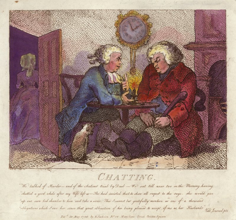 Conversando del Viaje Hebrideo de Boswell de Thomas Rowlandson