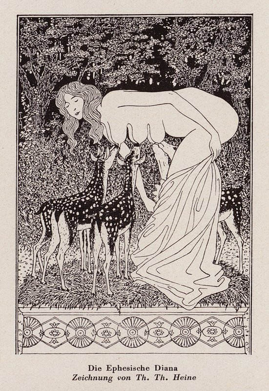 Diana de Éfeso (litografía) de Thomas Theodor Heine