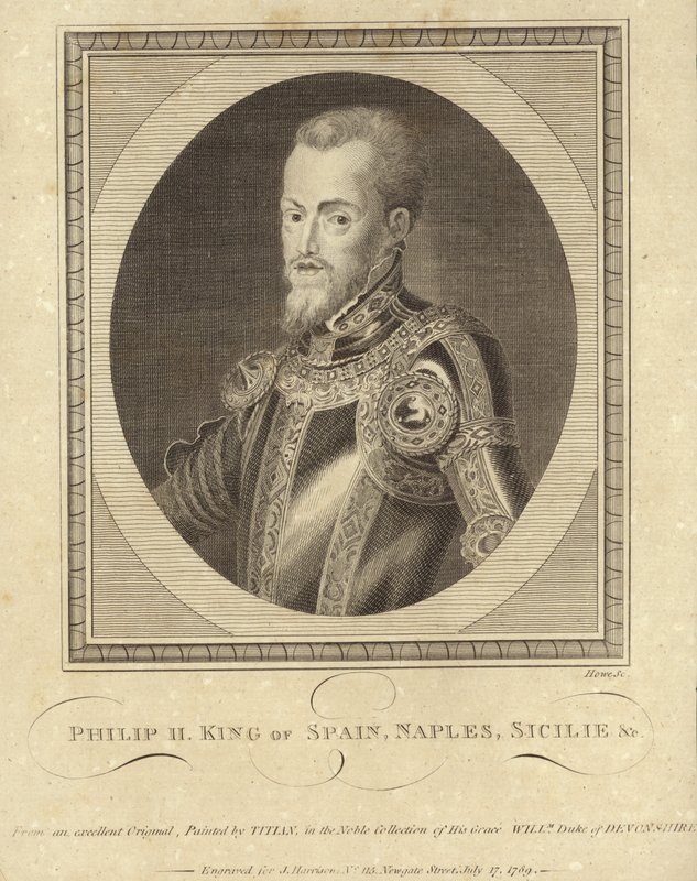 Rey Felipe II de España de Tiziano Vecelli