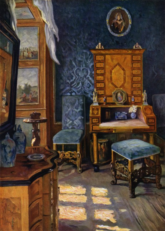 Salón Azul en el Castillo Weikersheim, Wurtemberg, Decoración Barroca, alrededor de 1680-1700 de Unbekannt Unbekannt