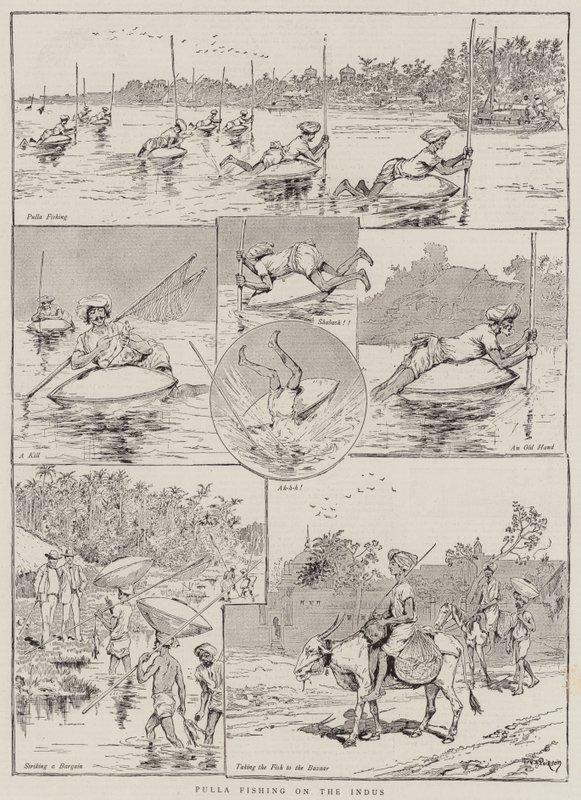 Pesca de Pulla en el Indo de Victor Armand Poirson