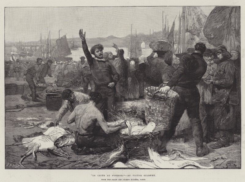 La Criee au Poisson de Victor Gabriel Gilbert