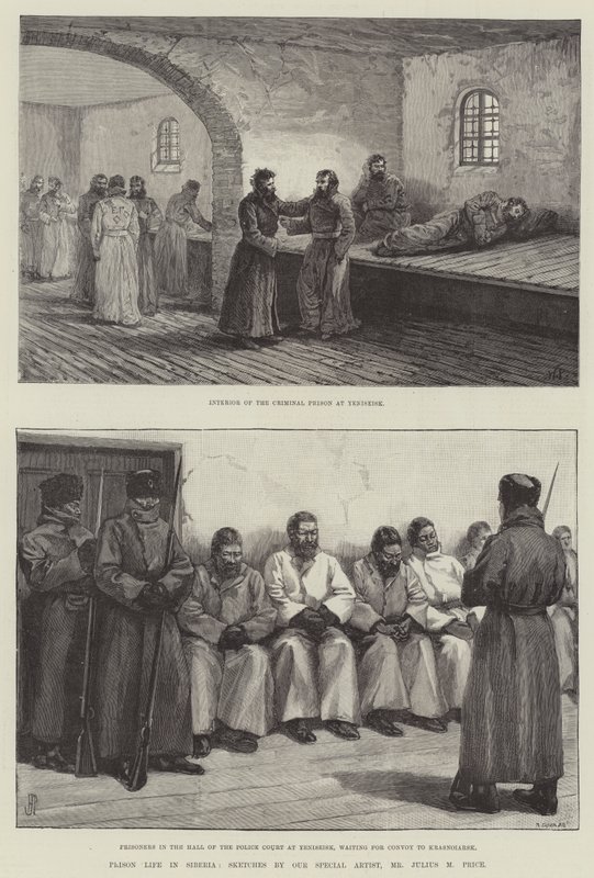 Vida en prisión en Siberia de Walter Paget