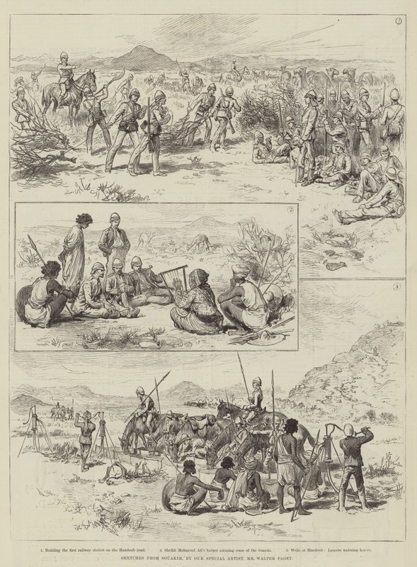 Bocetos de Souakim de Walter Paget
