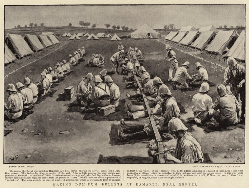 Haciendo balas Dum-Dum en Damarli, cerca de Berber de Walter Stanley Paget