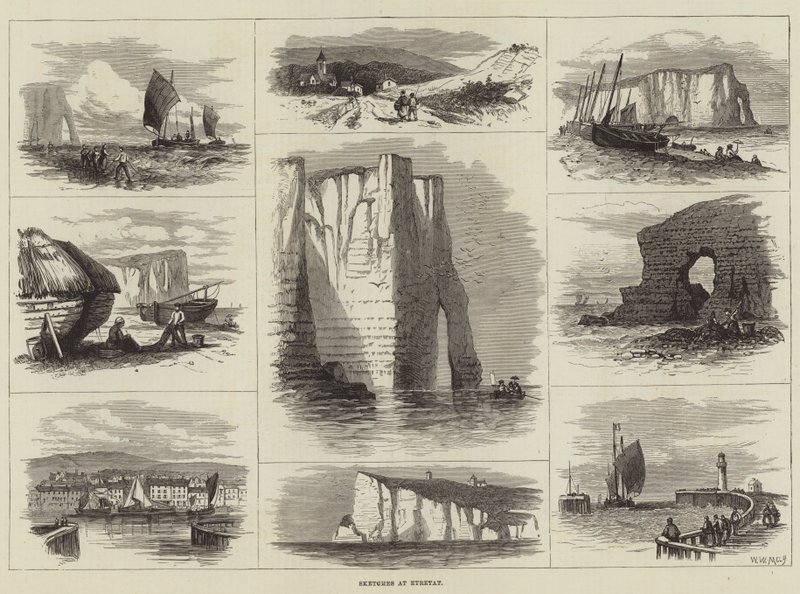 Bocetos en Etretat de Walter William May