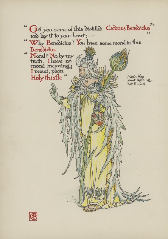 Flores del Jardín de Shakespeare de Walter Crane