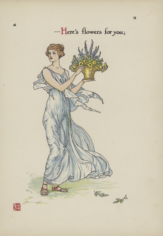 Flores del Jardín de Shakespeare de Walter Crane