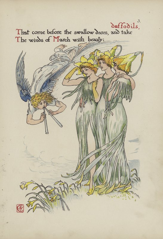 Flores del Jardín de Shakespeare de Walter Crane