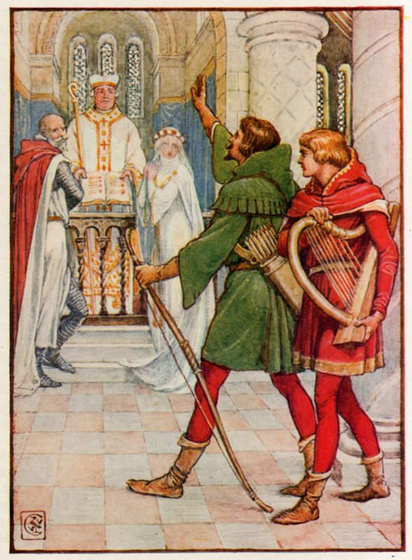 Robin Hood y Allin-a-Dale de Walter Crane
