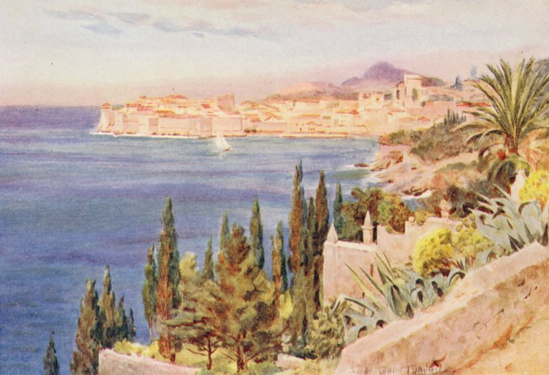 Ragusa (litografía en color) de Walter Frederick Roofe Tyndale