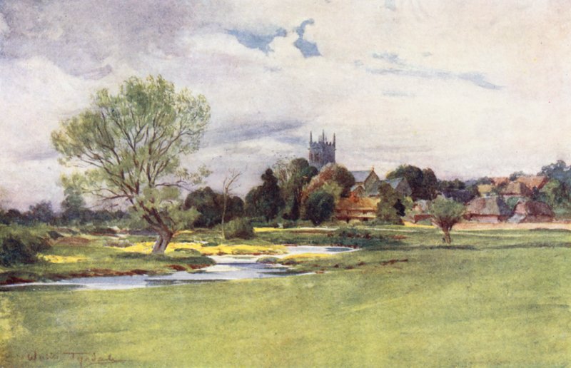 Wessex: Bere Regis (litografía en color) de Walter Frederick Roofe Tyndale