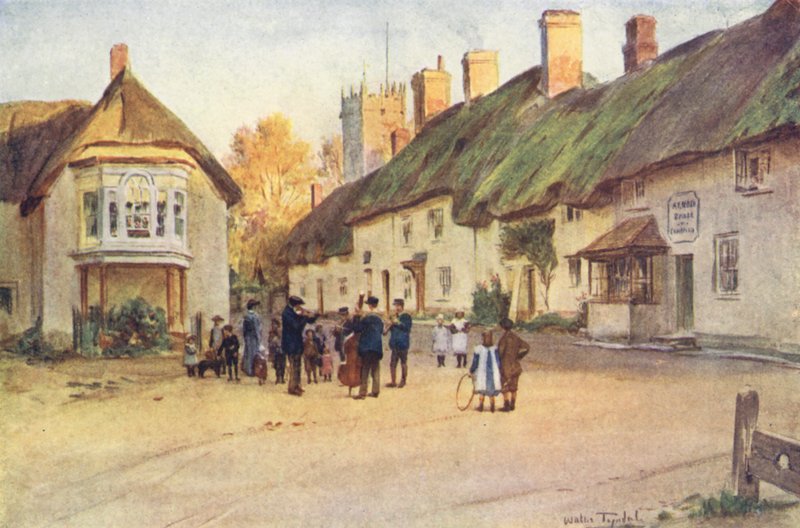 Wessex: Puddletown (litografía en color) de Walter Frederick Roofe Tyndale