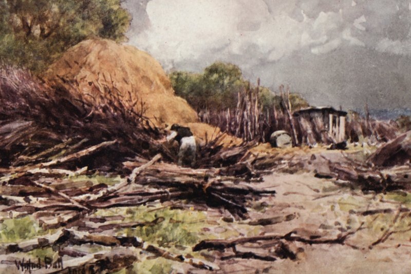 Japheth at Work (litografía en color) de Wilfrid Williams Ball