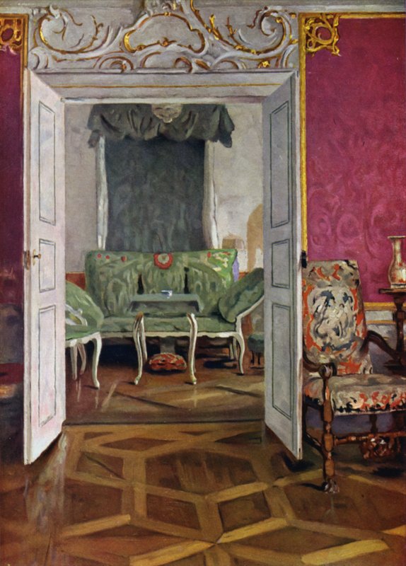 Boudoir en el Castillo Weikersheim, Wurtemberg, Decoración del período Rococó de Wilhelm Beckmann