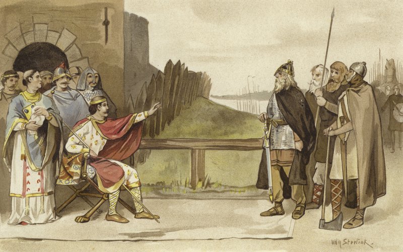 Encuentro de Carlos el Calvo y Roruk el Noruego, Nimega, 870 de Willem II Steelink