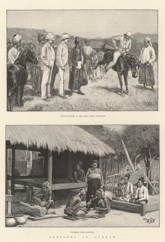 Bocetos en Birmania de William Barnes Wollen