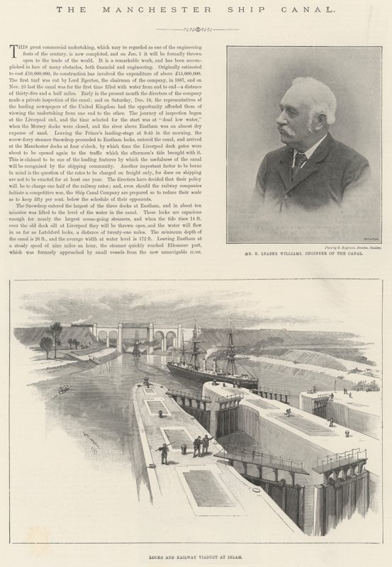 El canal del barco de Manchester de William Crimea Simpson