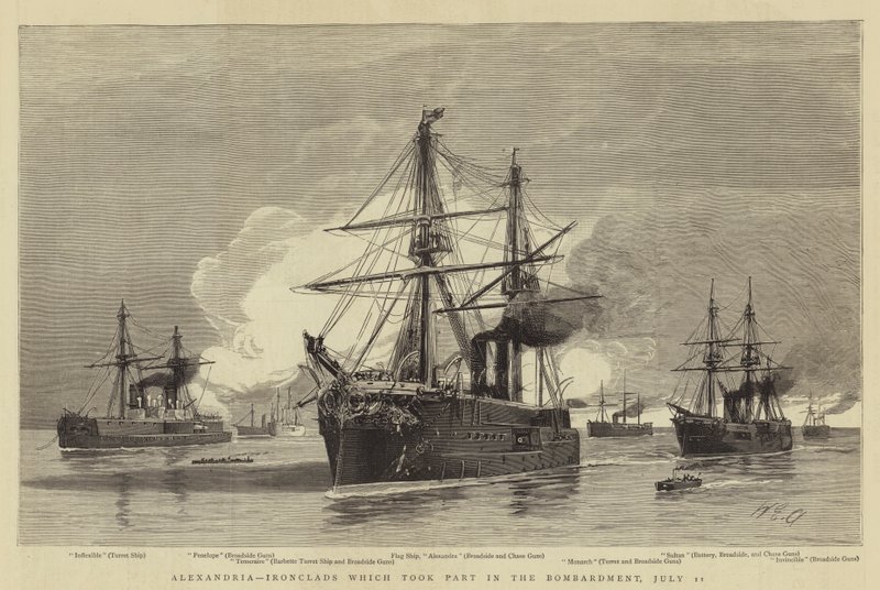 Alejandría, acorazados que participaron en el bombardeo, 11 de julio de William Edward Atkins