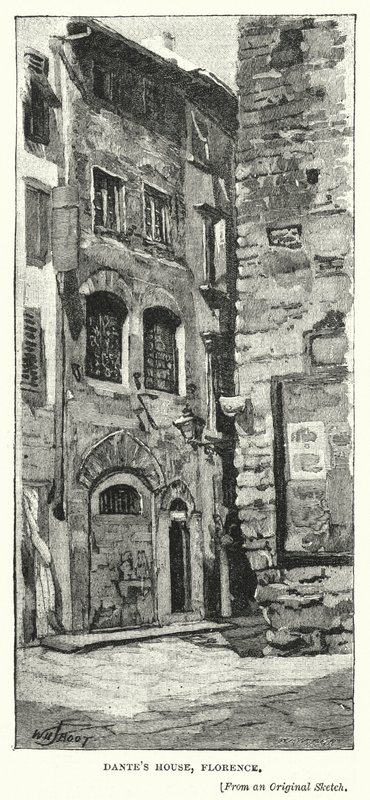 Casa de Dante, Florencia de William Henry James after Boot