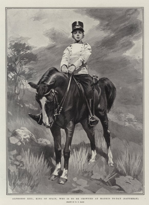 Alfonso XIII, Rey de España, que será coronado hoy en Madrid (sábado) de William T. Maud