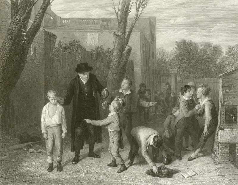 La pelea interrumpida (grabado) de William (after) Mulready