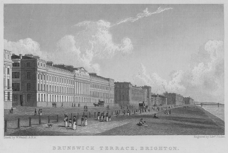 Brunswick Terrace, Brighton (grabado) de William (after) Westall