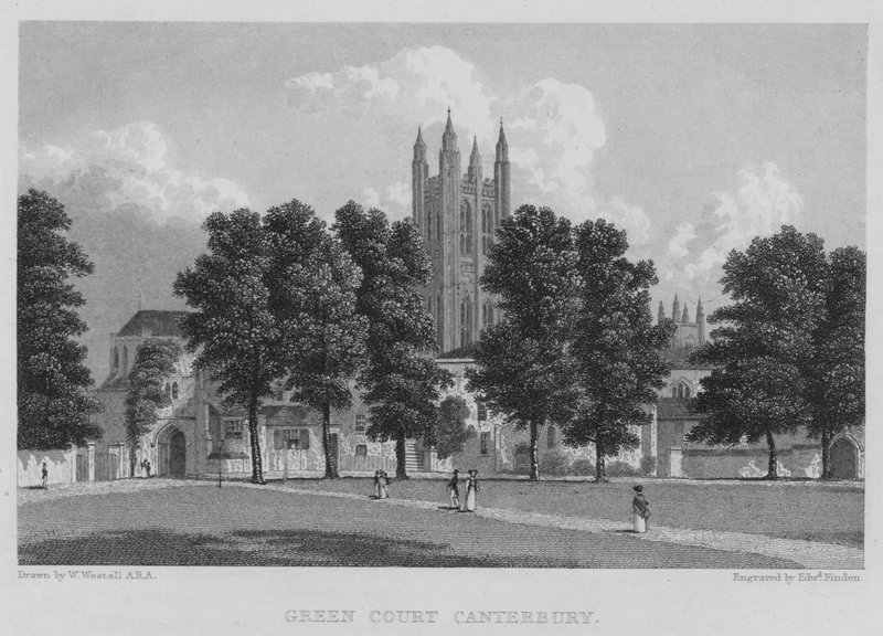 Green Court, Canterbury (grabado) de William (after) Westall