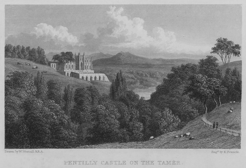 Castillo Pentilly en el Tamer de William (after) Westall