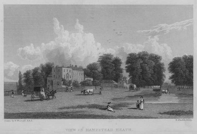 Vista en Hampstead Heath (grabado) de William (after) Westall