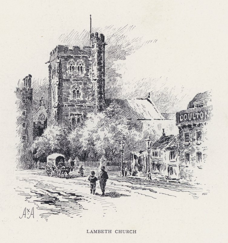 Iglesia de Lambeth (grabado) de William Alexander Ansted