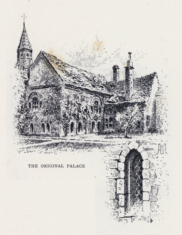 El palacio original (grabado) de William Alexander Ansted