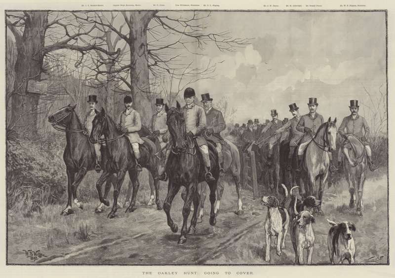 La caza de Oakley, yendo a cubrir de William Barnes Wollen