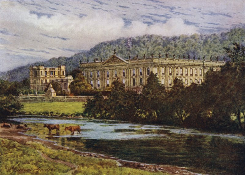 Chatsworth desde el Derwent de William Biscombe Gardner