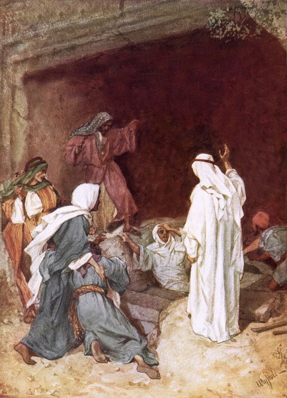 Jesús resucitando a Lázaro de entre los muertos de William Brassey Hole