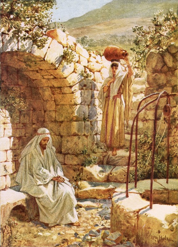 Jesús descansando junto al pozo de Jacob de William Brassey Hole