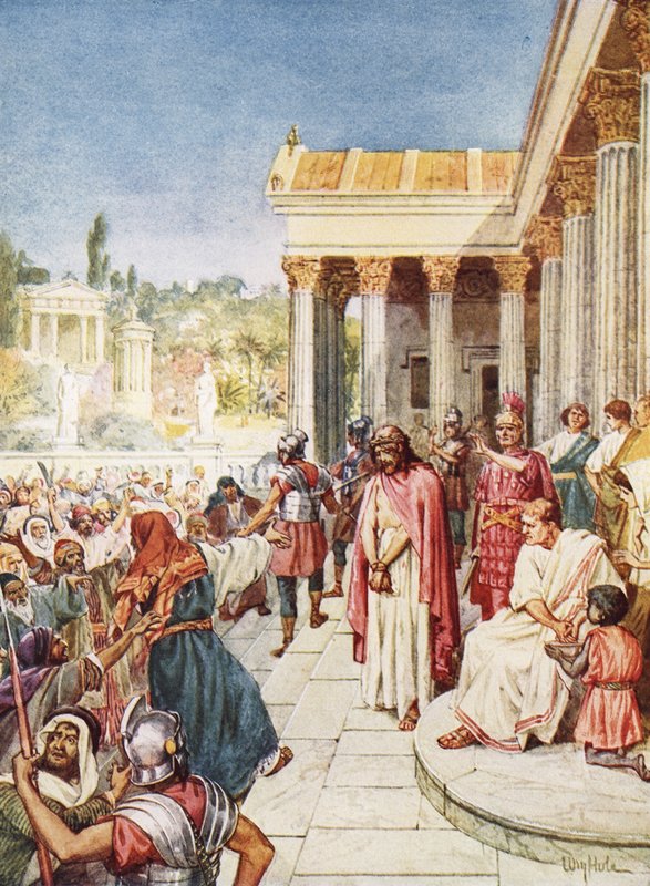 Pilato entregando a Jesús para ser crucificado de William Brassey Hole