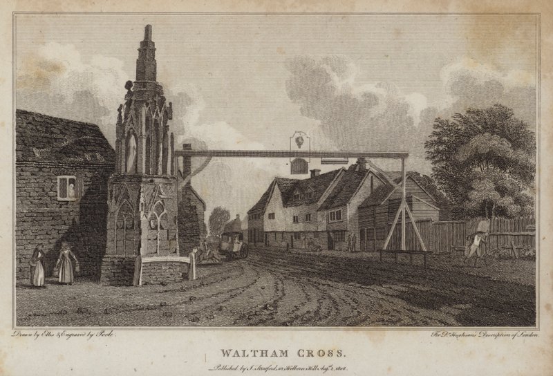Waltham Cross, Londres (grabado) de William Ellis