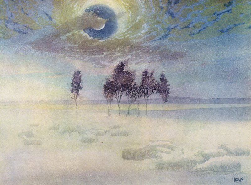 October Mist (litografía en color) de William Giles