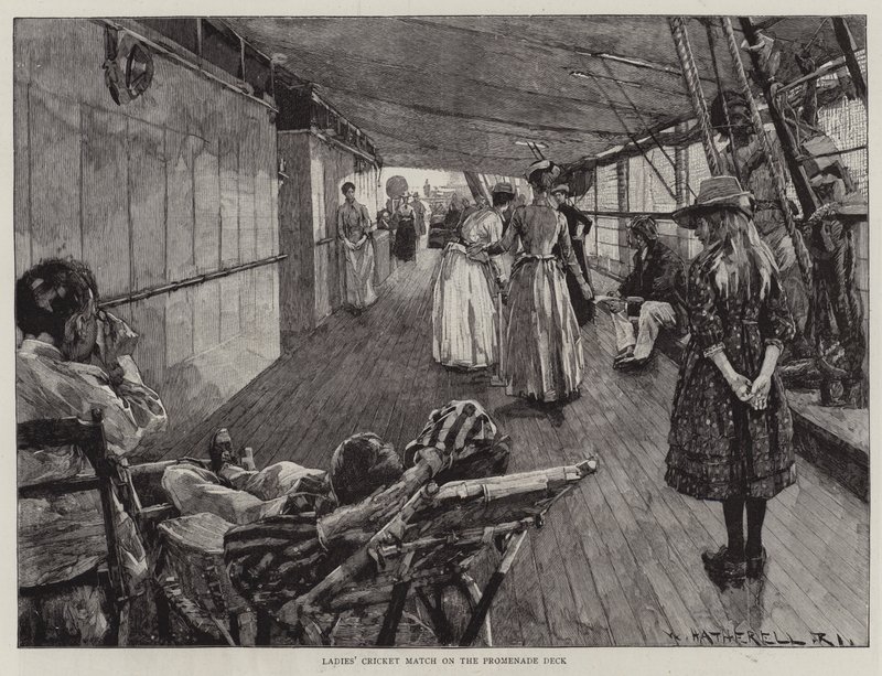 Vida en el mar en un transatlántico australiano de William Hatherell