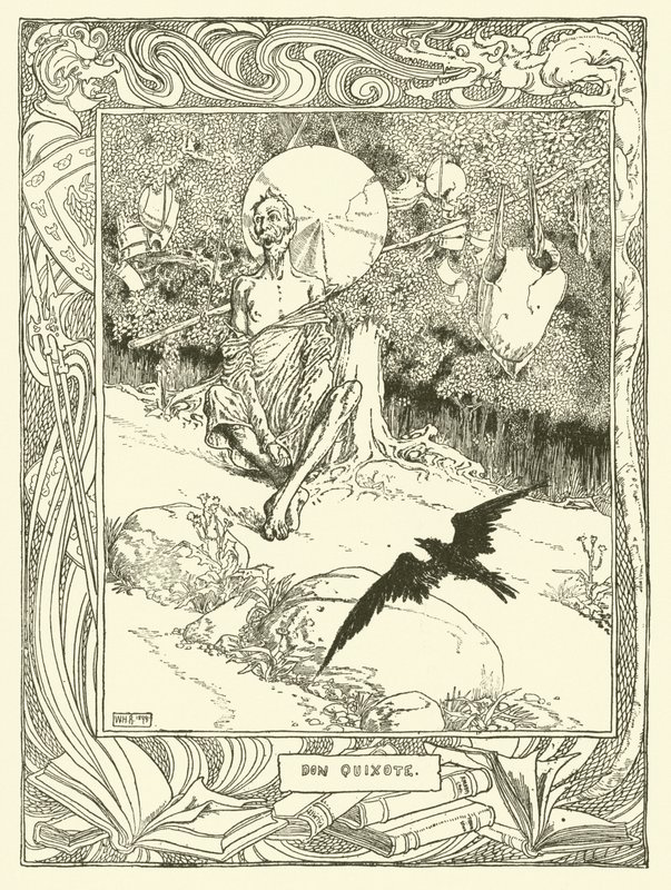 Ilustración de Don Quijote de William Heath Robinson