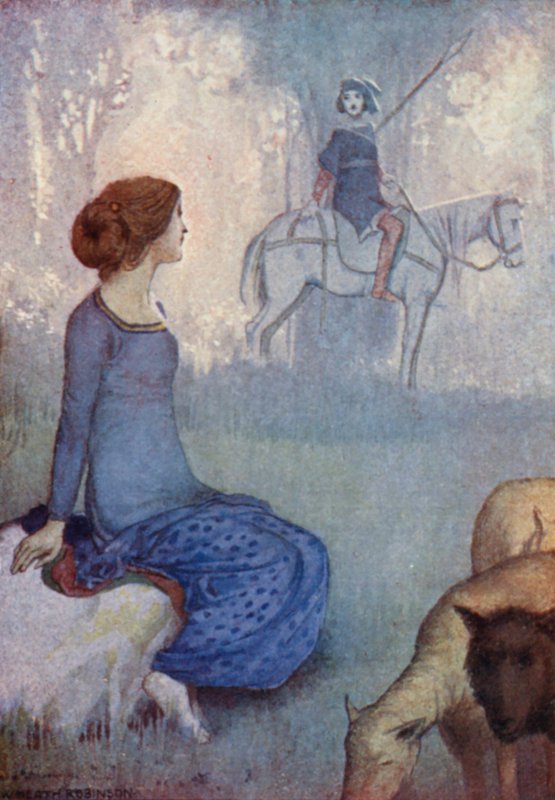 Historias de Chaucer (litografia en color) de William Heath Robinson