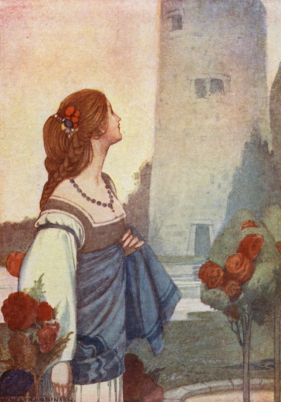 Historias de Chaucer (litografia en color) de William Heath Robinson