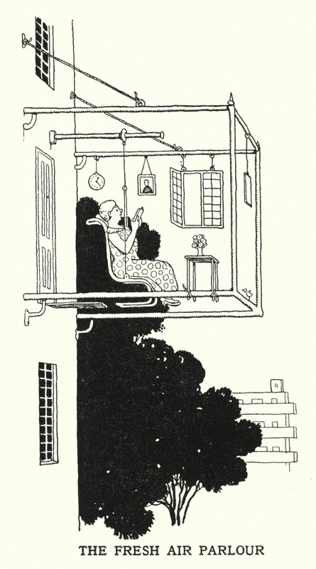 El salón de aire fresco de William Heath Robinson