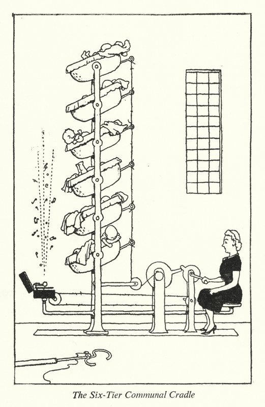 La Cuna Comunal de Seis Niveles de William Heath Robinson