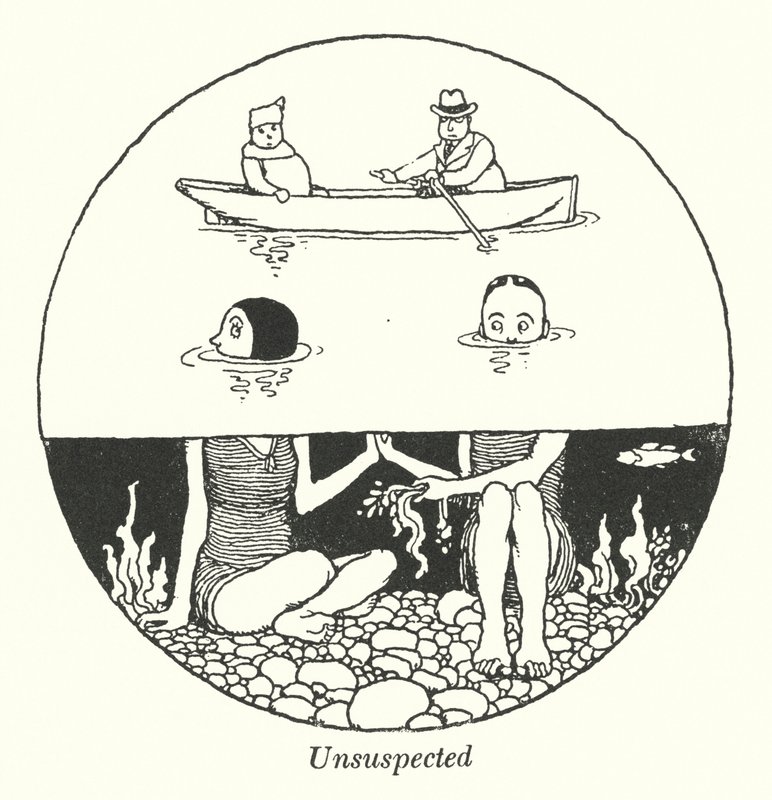 Insospechado (litografía) de William Heath Robinson