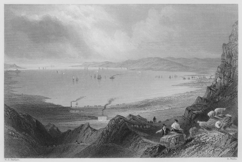 Belfast Lough (grabado) de William Henry (after) Bartlett