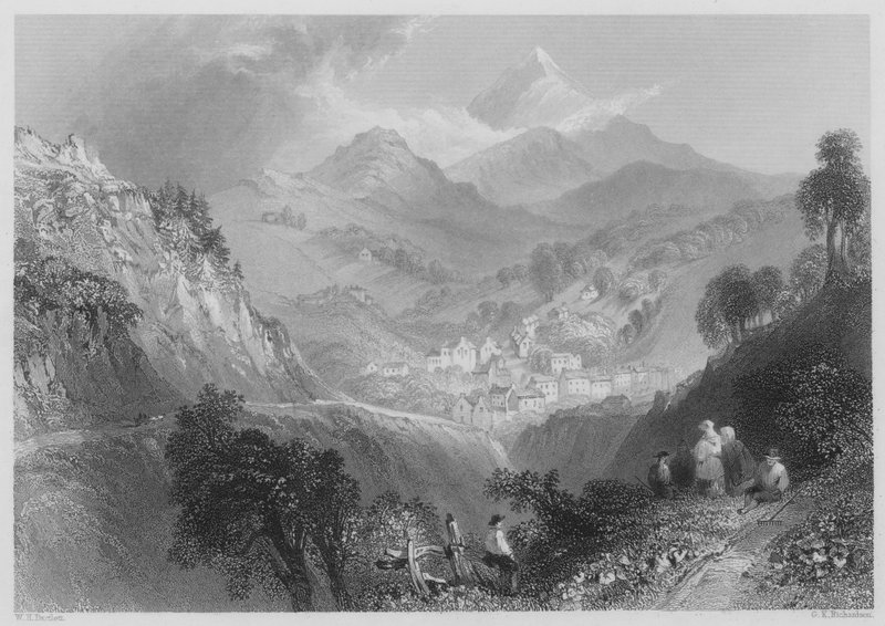Enniskerry, cerca de Dublín (grabado) de William Henry (after) Bartlett